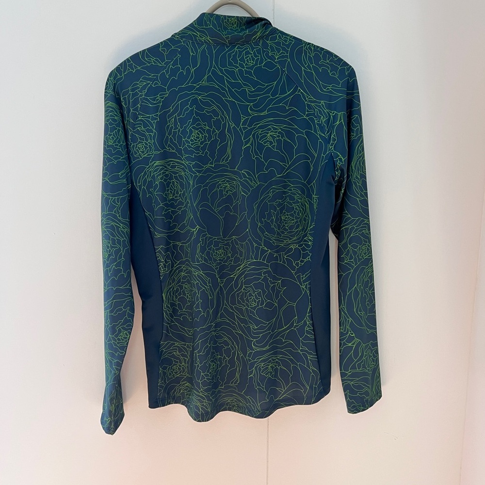 Adidas Green Performance Rash Guard Top - Picture 2 of 4